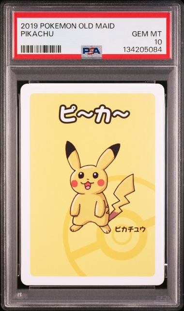 PSA 10 - Sequential Pikachu Old Maid 2019 & Pikachu Old Maid 2023