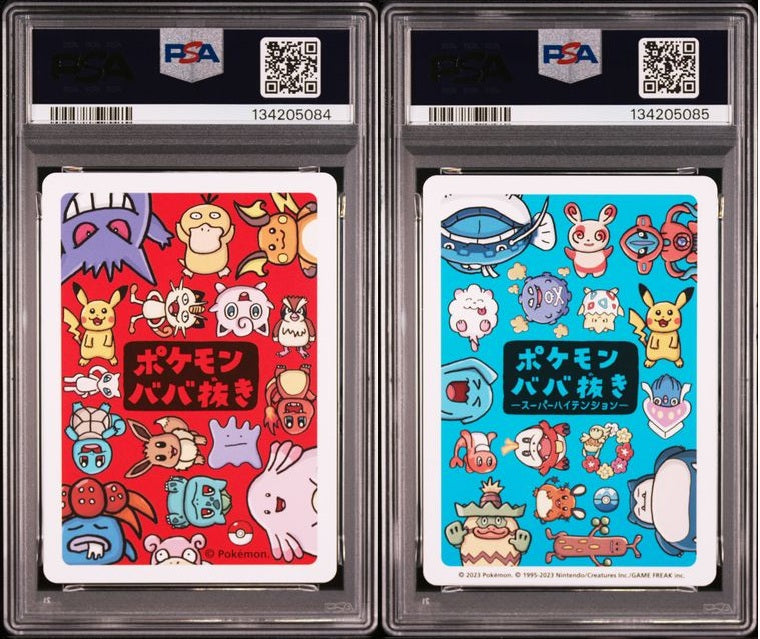 PSA 10 - Sequential Pikachu Old Maid 2019 & Pikachu Old Maid 2023