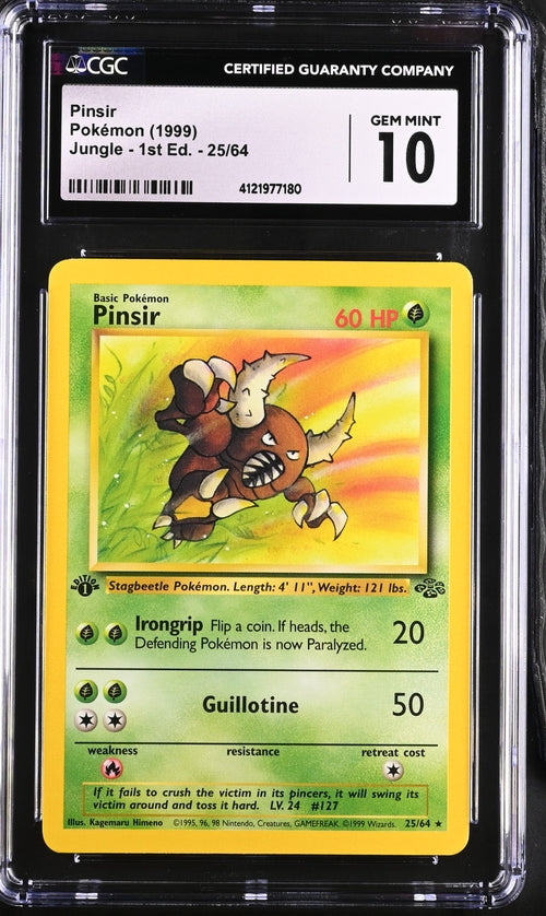 CGC 10 - Pinsir 25/64 1st Ed. 1999