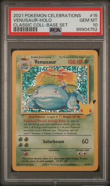PSA 10 - Venusaur 15/102 Celebrations 2021